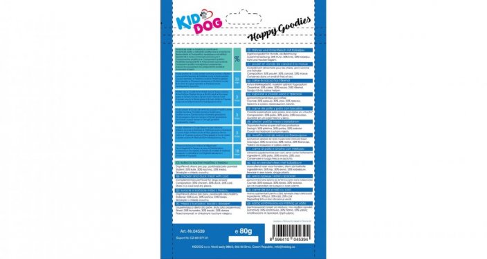 KIDDOG chicken and duck meat with cod 80 g
