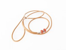 Kožené výstavné vodítko s úzkym obojkom pod krkom