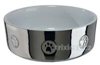 Ceramic bowl for dogs with paws
