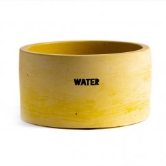 Dog&Water Concrete bowl Yellow