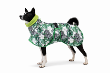 Africa Hibiscus – softshell raincoat for dogs with naturally carried tail