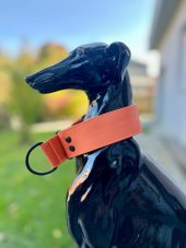 Obojek polostahovací ORANŽ KŮŽE 4cm