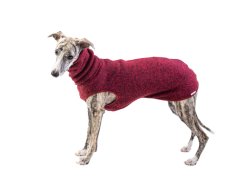 Red-burgundy melange sweater for dogs