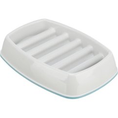 Miska k pomalému krmení, design mříž, 0,25l/21 ×14 cm, plast/TPR, šedá