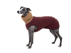 Polar Duo Fleece Bordo & Mocca – hrejivá dvojfarebná mikina pre psy