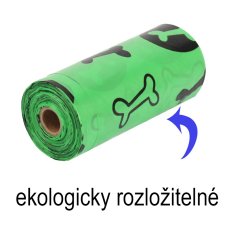 BIO sáčky na psí hovínka s vůní – rozložitelné, pevné, 33 × 23 cm (8 rolí v balení)