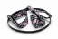 PINK CHECK ICON WALK SET – obojek (4cm), vodítko a zásobník na sáčky