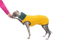 Polar Duo Fleece Mustard & Forest– hřejivá dvoubarevná mikina pro psy