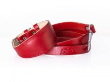 Leather leash, ZARYA strap width 15 mm