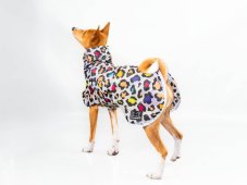 Ultralehká pláštěnka pro psy s ocáskem nahoru – RAIN TO GO Leopard Pop