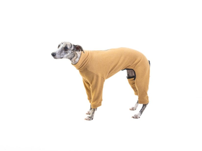 Svetrový overal - BÉŽOVÝ, vel. SM