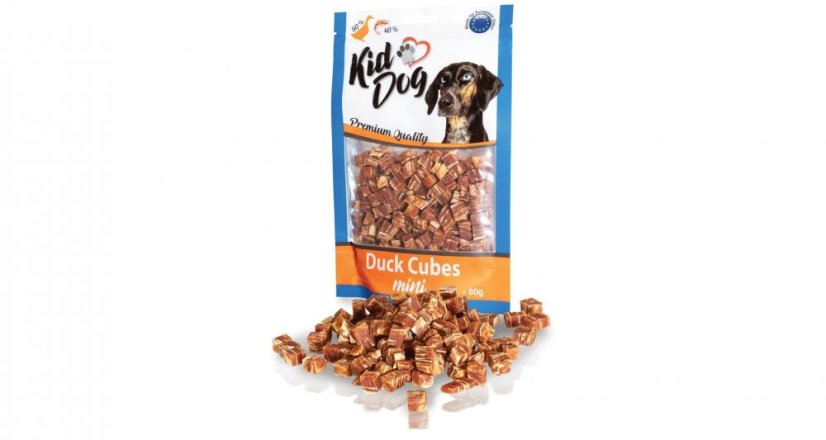 KIDDOG mini kocky z kačacieho mäska a tresky 80 g