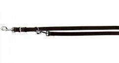 Leather leash ACTIVE S-M 2,00m / 13 mm, - black