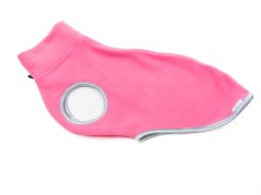 Hřejivá mikina pro psy - růžový fleece XXS