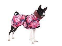 Africa Flamingo – nepromokavá bunda pro psy s ocáskem nahoru