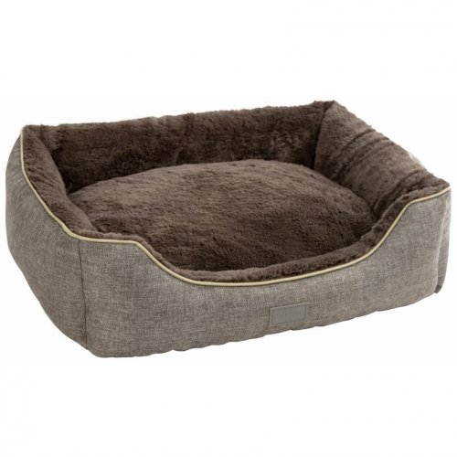 Samuel dog bed, 60 x 50 x 17 cm, brown/grey