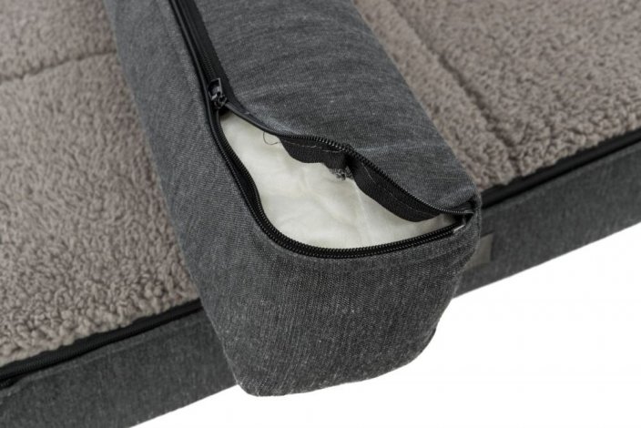 BENDSON Vital ortopedisc sofa with 1/2 edge, dark grey/light grey 80x60cm