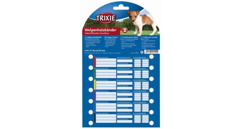 TRIXIE Balenie nylon.rozoznávacích obojkov pre šteňatá S-M 17-25cm/10mm