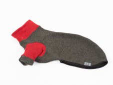 Svetr pro psy - DUO RED/KHAKI, vel. XS