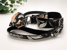 FLORAL HUNT WALK SET – obojek (4cm), vodítko a zásobník na sáčky