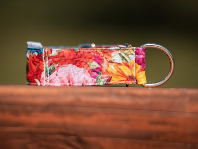 Obojek z nepromokavé tkaniny FLOWERS