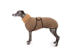 Mocca Cloud Coat – sporty wrap coat for slim dogs