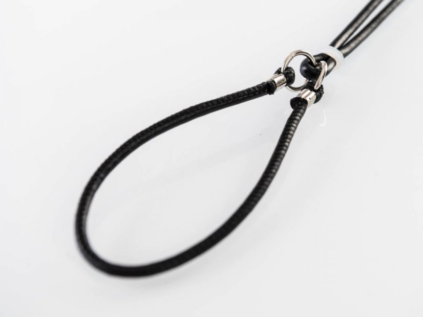 Kožené výstavní vodítko s úzkým obojkem pod krkem