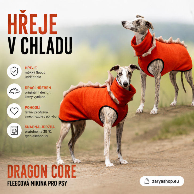 DRAGON CORE – fleecová mikina pro psy