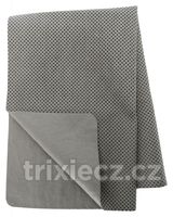Towel with high absorption in a plastic package 66 x 43 cm gray