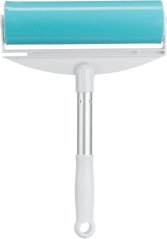 XXL váleček na odstranění chlupů z textilu 20 × 30 cm, silikon, bílá/tyrkysová