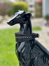 Kožený obojek ČERNÝ