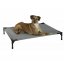 Dog bed with sun canopy, 105 x 86 x 75 cm, gray