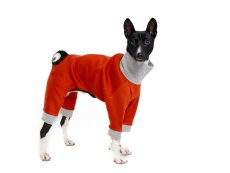 Neoprenový overal pro psy s ocáskem nahoru - ORANGE, vel. M - M1