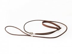 Leather show lead with pull-down collar