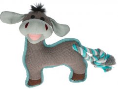 Whistling toy for dogs donkey Ferdi, gray