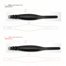 Padded leather collar LUX