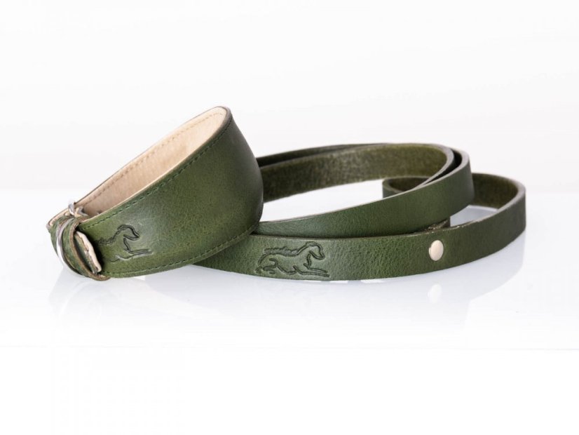 Kožené vodítko ZARYA šířka popruhu 15 mm