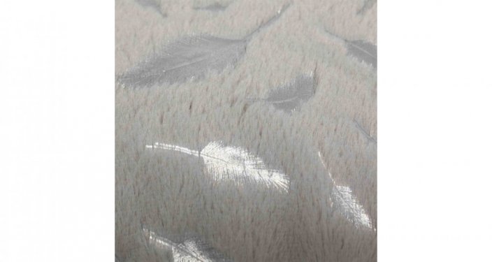 Plyšová jaskyňa Feather 60 x 34 x 57 cm šedá/strieborná