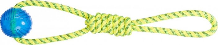 Aqua Toy rope with rubber ball, floating, ø 6 x 40 cm, polyester/TPR