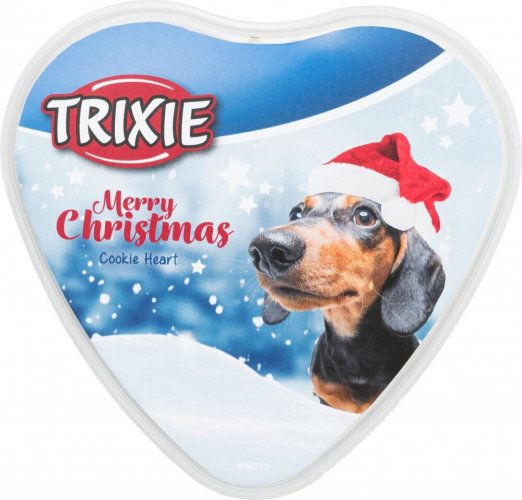 Vánoční sušenky - kostičky v srdcové krabičce, pamlsek pro psy, 300g