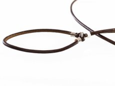 Kožené výstavné vodítko s úzkym obojkom pod krkom
