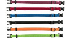 Balenie nylon.rozoznávacích obojkov pre šteňatá S-M 17-25cm/10mm, čn,čv,md,zel,or,fi