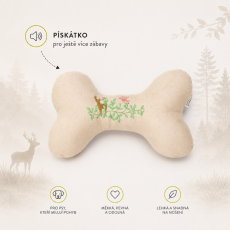 FOREST FRIEND – Handmade Squeaky Dog Bone Toy