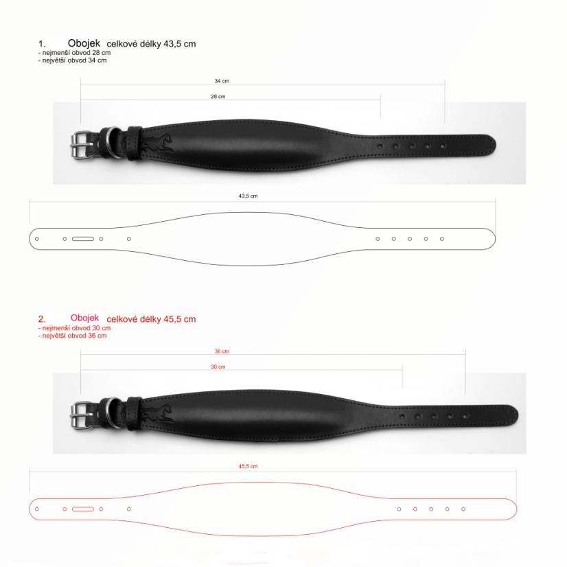 Kožený obojek polstrovaný EXOT GREY