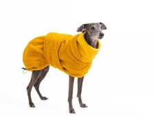Kabátek BOUCLÉ pro psy - MUSTARD, vel. S