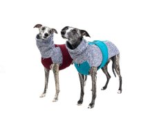 Mikina pro psy - DUO ŠEDÁ/BORDO, vel. S