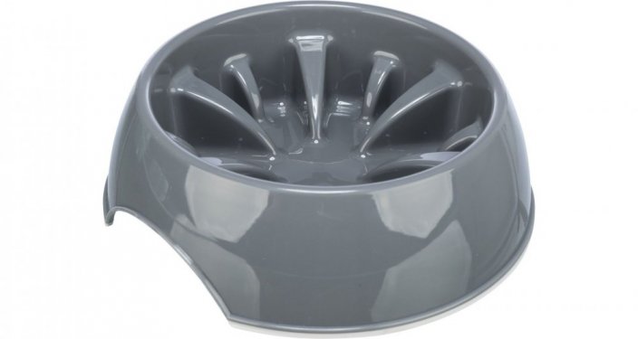 Bowl for slow feeding, sunflower design, plastic/TPR