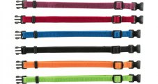 Balení nylon.rozeznávacích obojků pro štěňata S-M 17-25cm/10mm, čn,čv,md,zel,or,fi