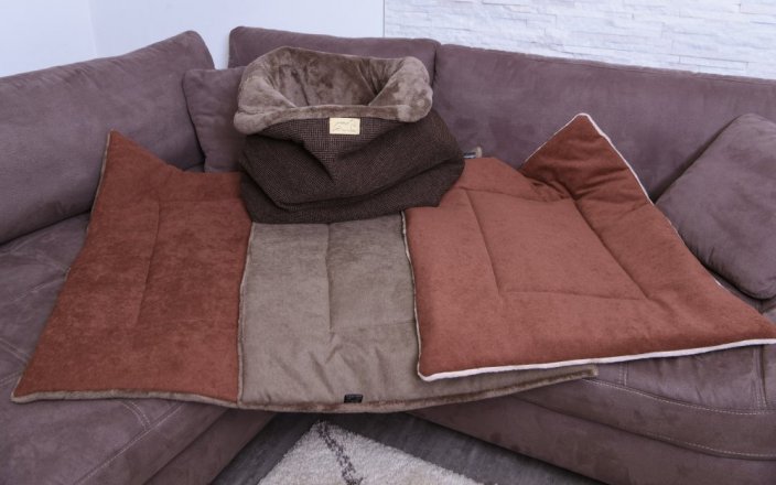 BLANKET DOXIES - Bolor: blanket brown smooth, Size: 110x80cm
