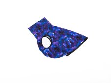 Lehká krátká mikina pro psy - FIALKY, vel. L